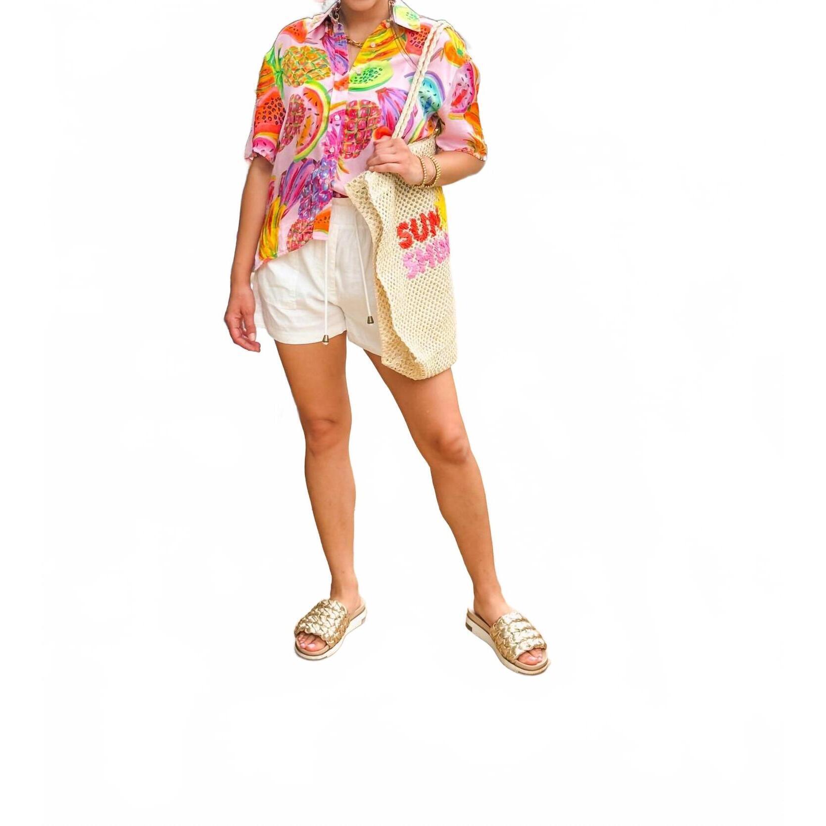 New Tolani Tropical Vacay Top In Olive